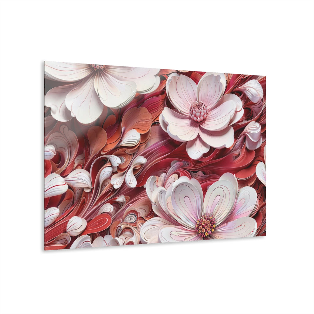 Swirling Floral Abundance - Acrylic Prints (French Cleat Hanging) - Home Decor - g(0D·IO) - 36" x 24" (Horizontal) - 0.25'' -