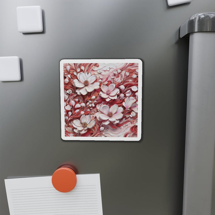 Swirling Floral Abundance - Die-cut Magnet - Home Decor - g(0D·IO) - 6 × 6" - Die-Cut - 1 pc