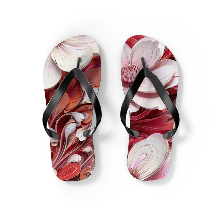 Swirling Floral Abundance - Flip Flops - Shoes - g(0D·IO) - S - Black sole -