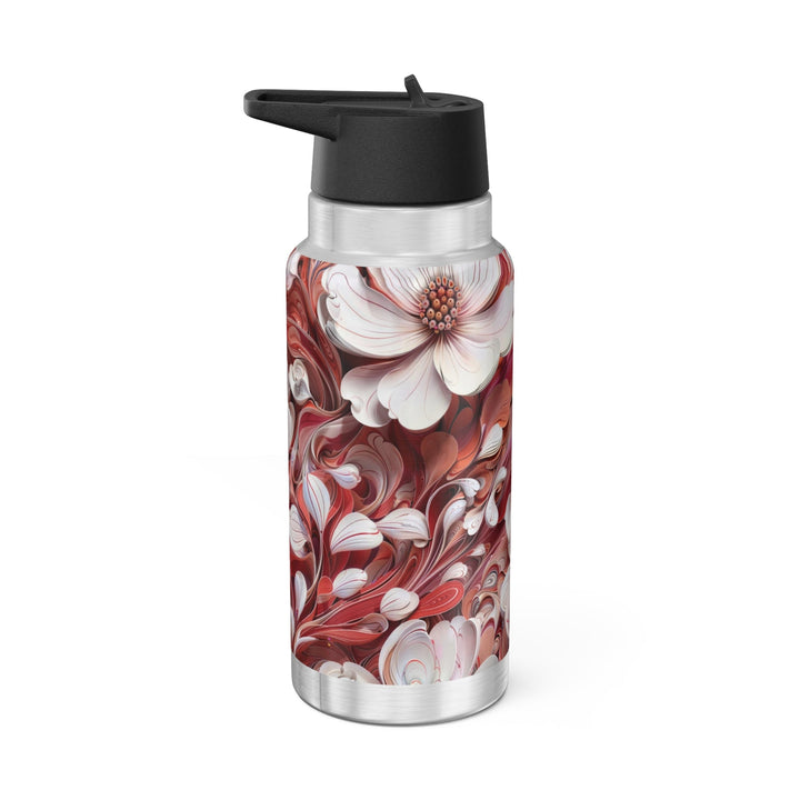 Swirling Floral Abundance - Gator Tumbler 32oz - Mug - g(0D·IO) - Silver - 32oz -