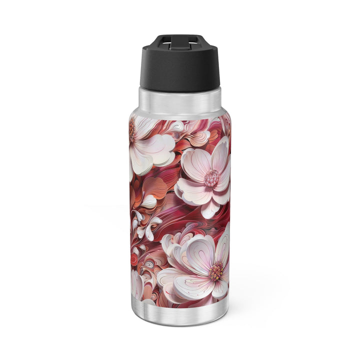 Swirling Floral Abundance - Gator Tumbler 32oz - Mug - g(0D·IO) - Silver - 32oz -