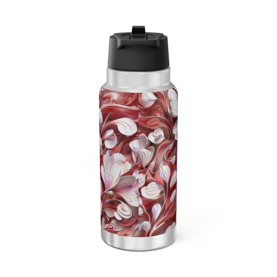 Swirling Floral Abundance - Gator Tumbler 32oz - Mug - g(0D·IO) - Silver - 32oz -