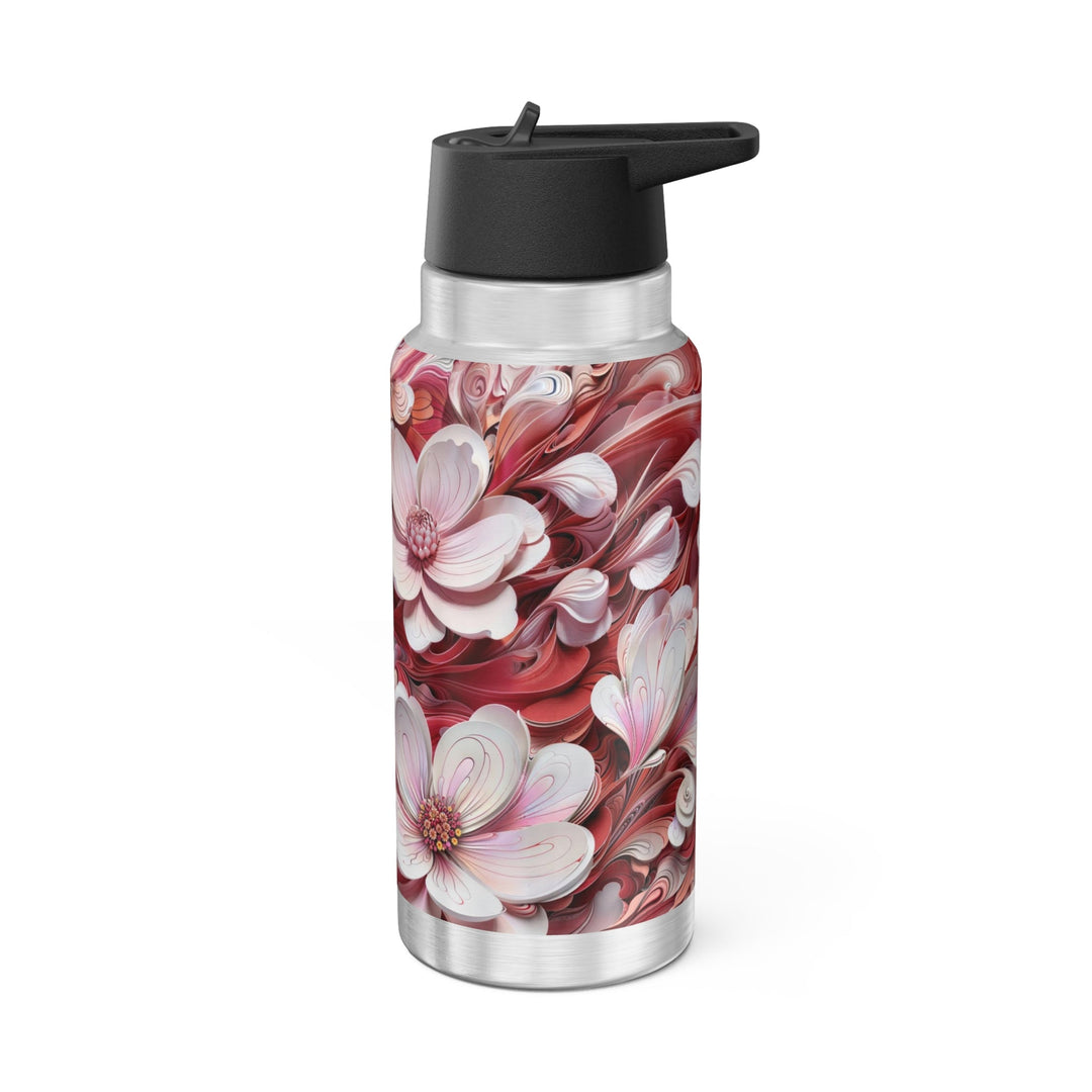 Swirling Floral Abundance - Gator Tumbler 32oz - Mug - g(0D·IO) - Silver - 32oz -