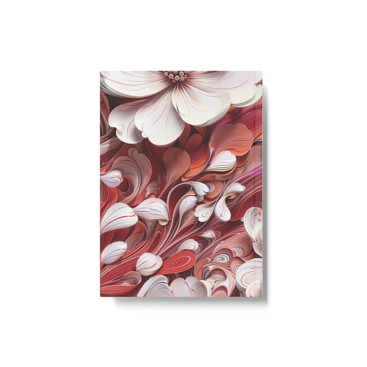 Swirling Floral Abundance - Hard Backed Journal - Paper products - g(0D·IO) - Graph - A5 - White