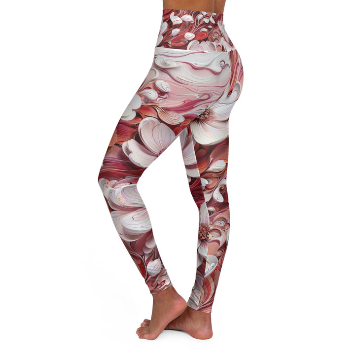 Swirling Floral Abundance - High Waisted AOP Yoga Leggings - All Over Prints - g(0D·IO) - XS - -