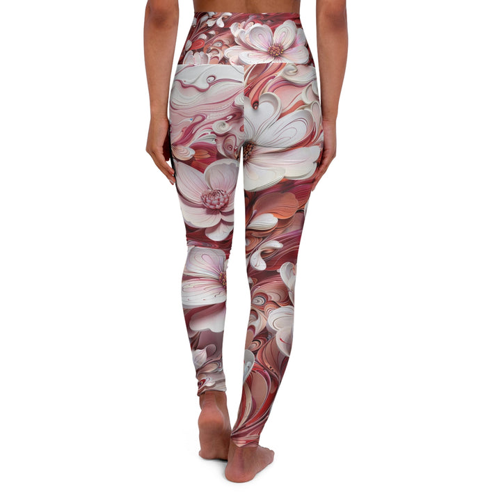 Swirling Floral Abundance - High Waisted AOP Yoga Leggings - All Over Prints - g(0D·IO) - XS - -