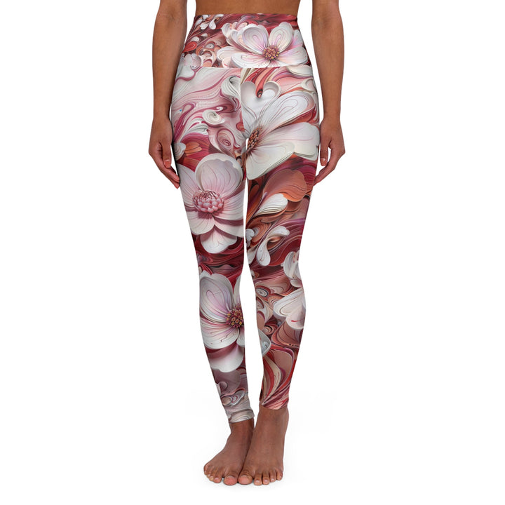 Swirling Floral Abundance - High Waisted AOP Yoga Leggings - All Over Prints - g(0D·IO) - XS - -