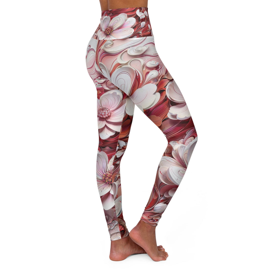 Swirling Floral Abundance - High Waisted AOP Yoga Leggings - All Over Prints - g(0D·IO) - XS - -