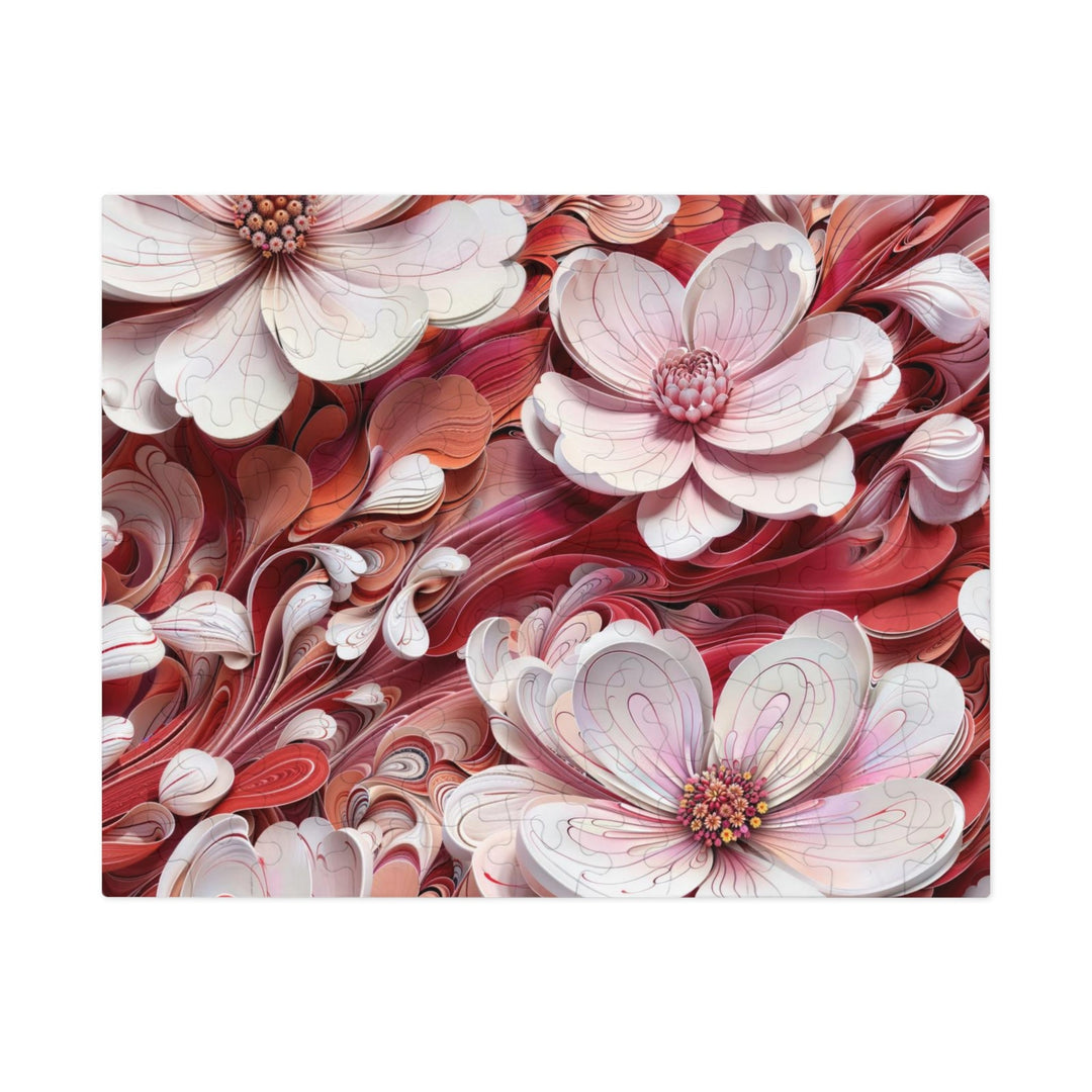 Swirling Floral Abundance - Jigsaw Puzzle (100, 252, 500, 1000 pieces) - Puzzle - g(0D·IO) - 9.6" × 8" (110 pcs) - -