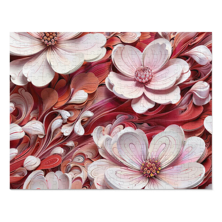 Swirling Floral Abundance - Jigsaw Puzzle (100, 252, 500, 1000 pieces) - Puzzle - g(0D·IO) - 14" × 11" (252 pcs) - -