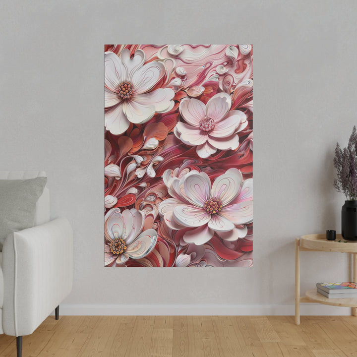 Swirling Floral Abundance - Matte Canvas - Canvas - g(0D·IO) - 32" x 32" (Square) - 0.75'' -