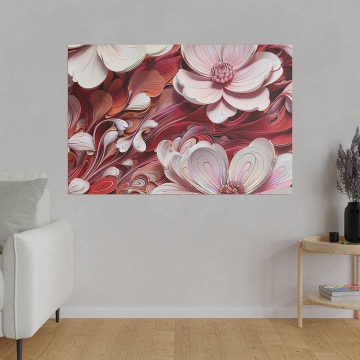 Swirling Floral Abundance - Matte Canvas - Canvas - g(0D·IO) - 32" x 32" (Square) - 0.75'' -