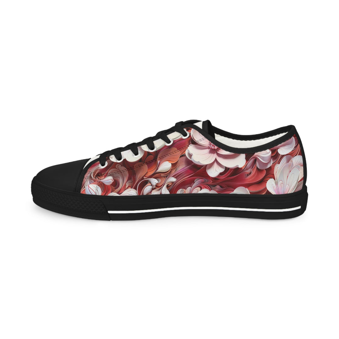 Swirling Floral Abundance - Men's Lowtop Sneakers - Shoes - g(0D·IO) - US 5 - Black sole -