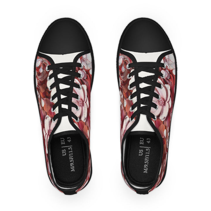 Swirling Floral Abundance - Men's Lowtop Sneakers - Shoes - g(0D·IO) - US 5 - Black sole -