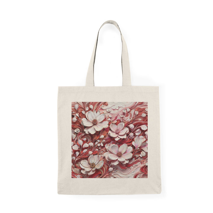 Swirling Floral Abundance - Natural Tote Bag - Bags - g(0D·IO) - 15" x 16" - Natural -