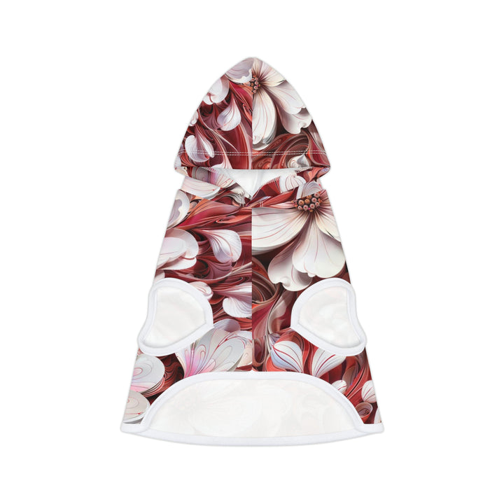 Swirling Floral Abundance - Pet Hoodie - Pets - g(0D·IO) - XXS - White Rib -