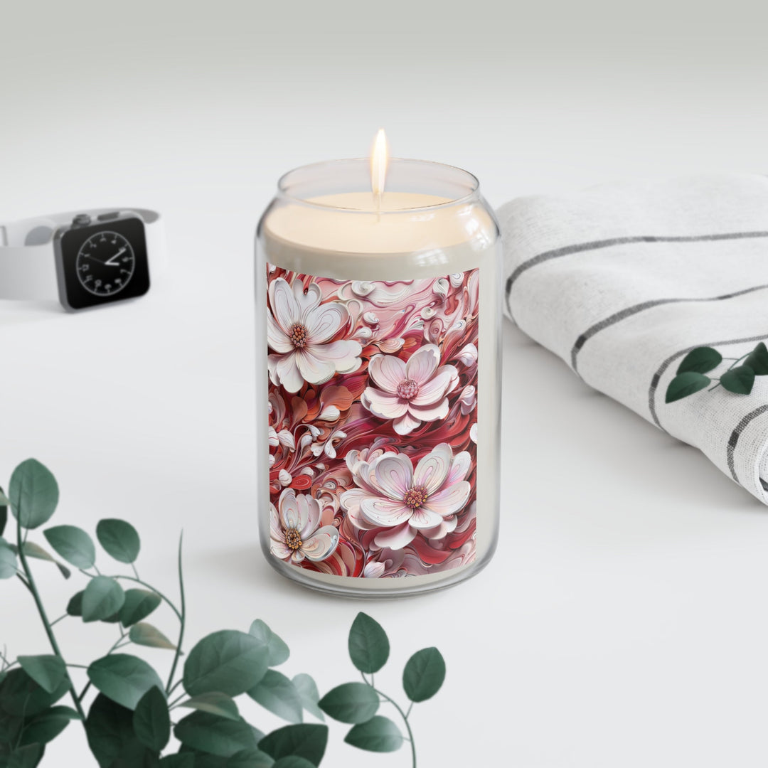 Swirling Floral Abundance - Scented Candle - Home Decor - g(0D·IO) - Vanilla Bean - 13.75oz -