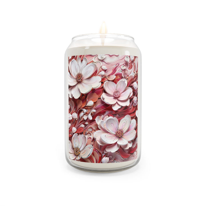 Swirling Floral Abundance - Scented Candle - Home Decor - g(0D·IO) - Vanilla Bean - 13.75oz -
