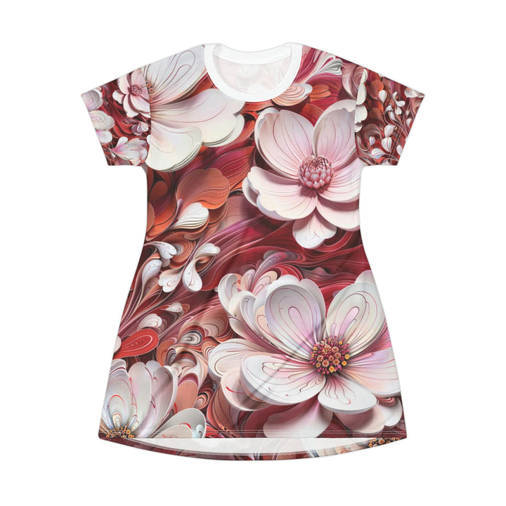 Swirling Floral Abundance - T-Shirt Dress - All Over Prints - g(0D·IO) - XS - -