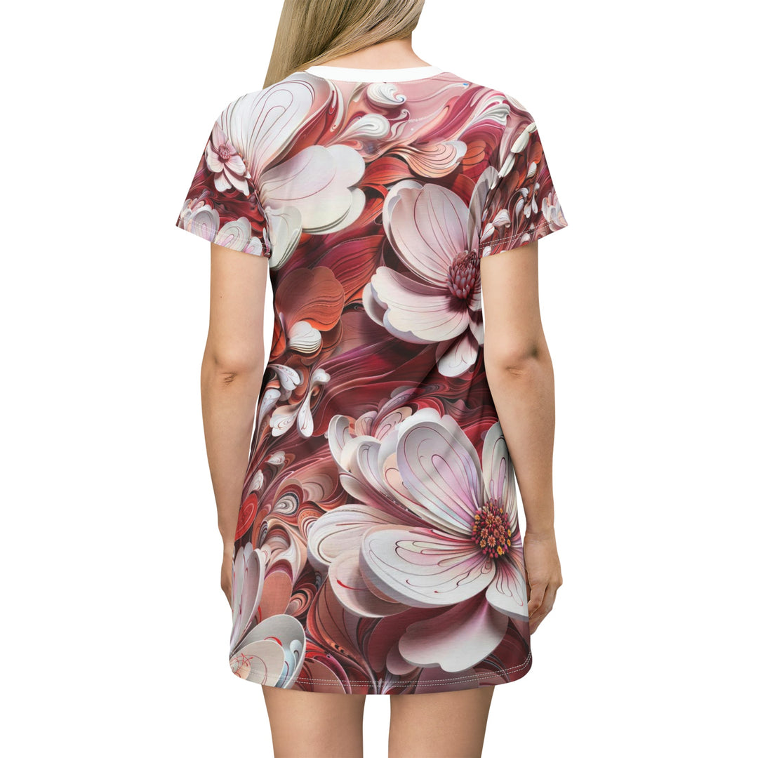 Swirling Floral Abundance - T-Shirt Dress - All Over Prints - g(0D·IO) - XS - -