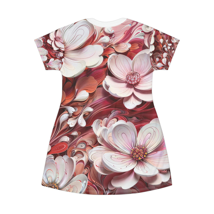 Swirling Floral Abundance - T-Shirt Dress - All Over Prints - g(0D·IO) - XS - -