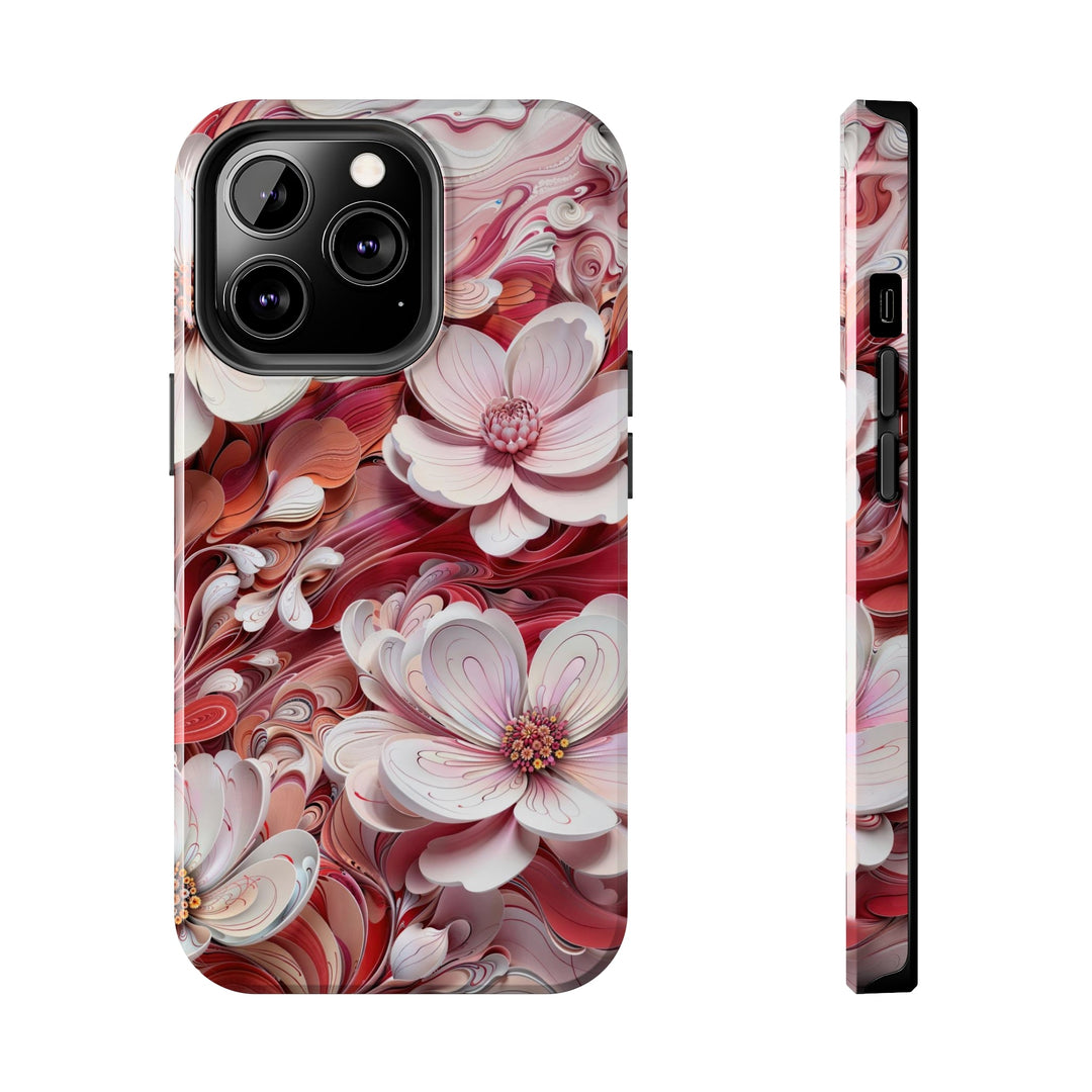 Swirling Floral Abundance - Tough Phone Case - Phone Case - g(0D·IO) - iPhone 13 Pro - -