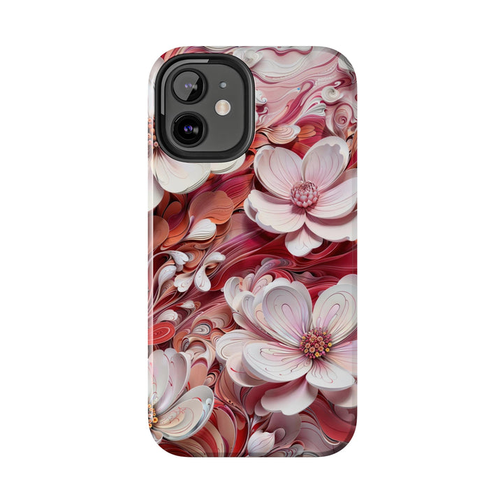 Swirling Floral Abundance - Tough Phone Case - Phone Case - g(0D·IO) - iPhone 13 Mini - -