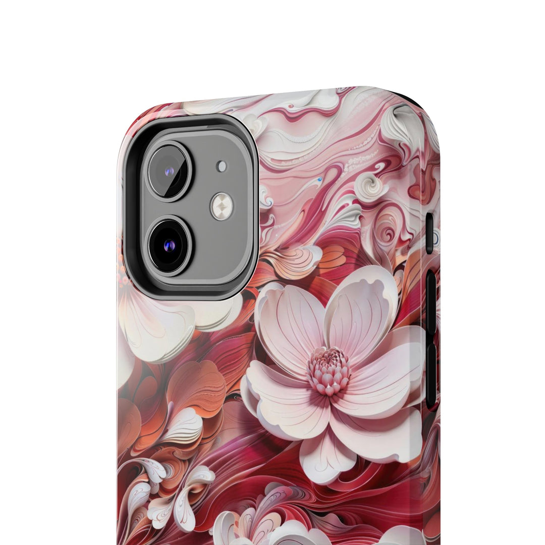 Swirling Floral Abundance - Tough Phone Case - Phone Case - g(0D·IO) - iPhone 13 Mini - -