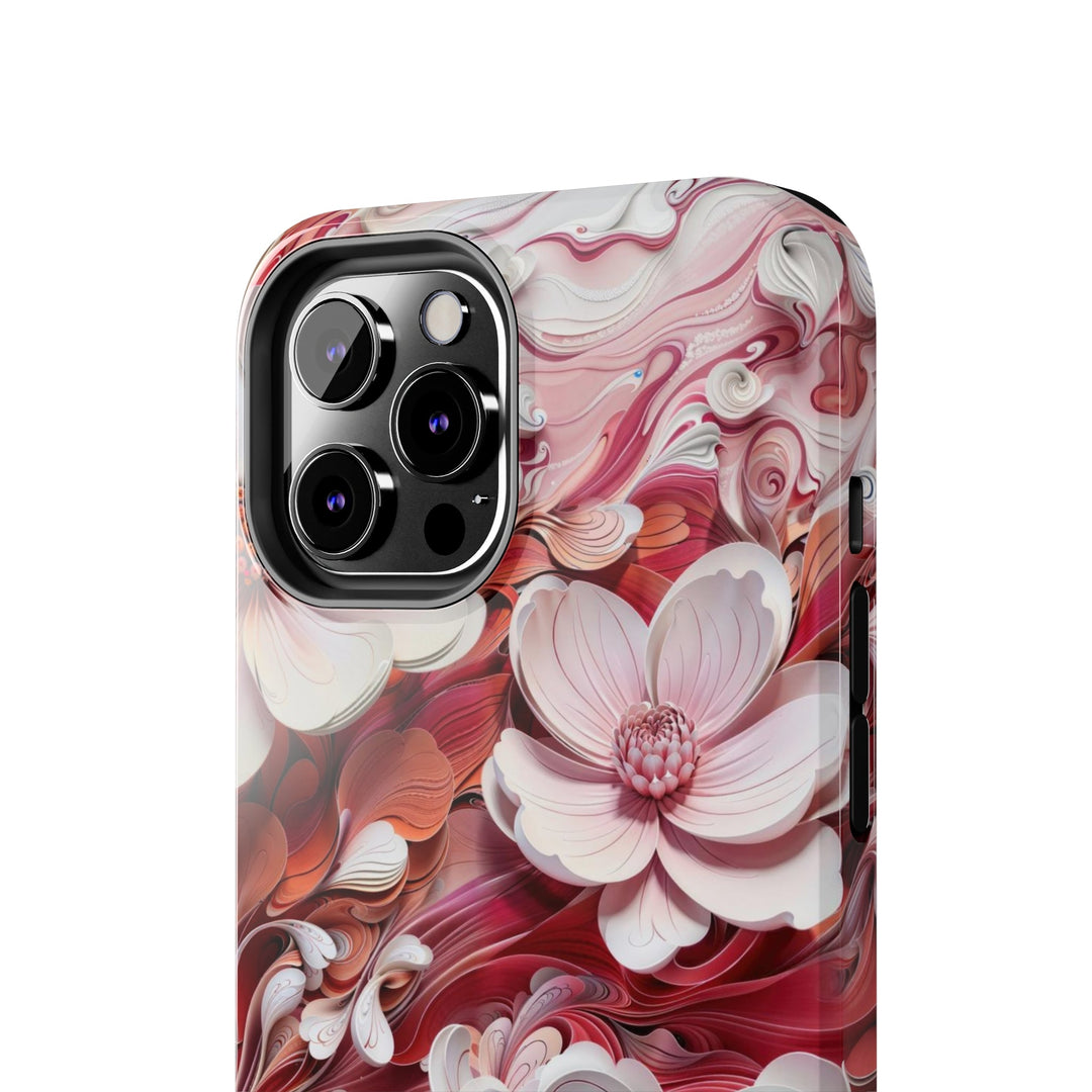 Swirling Floral Abundance - Tough Phone Case - Phone Case - g(0D·IO) - iPhone 13 Mini - -