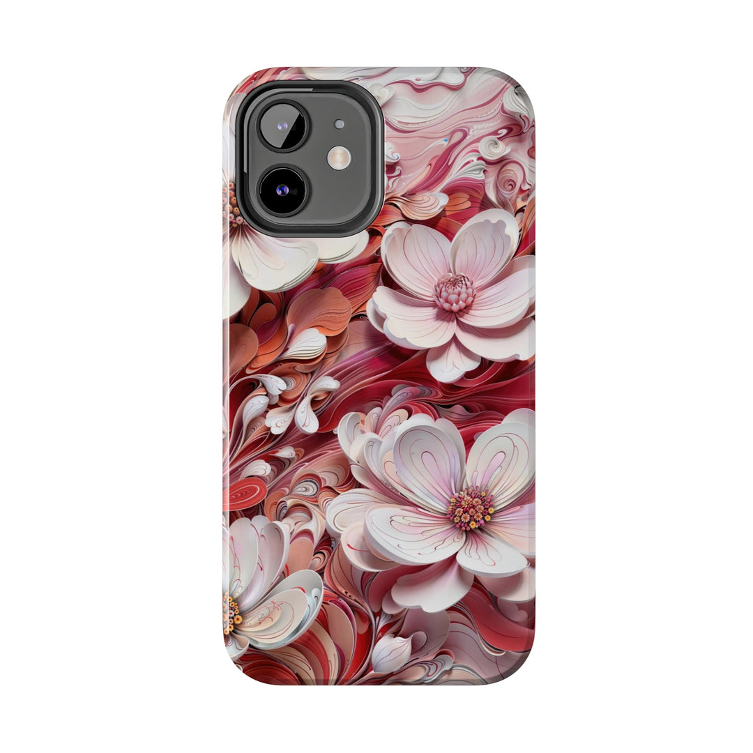 Swirling Floral Abundance - Tough Phone Case - Phone Case - g(0D·IO) - iPhone 13 Mini - -