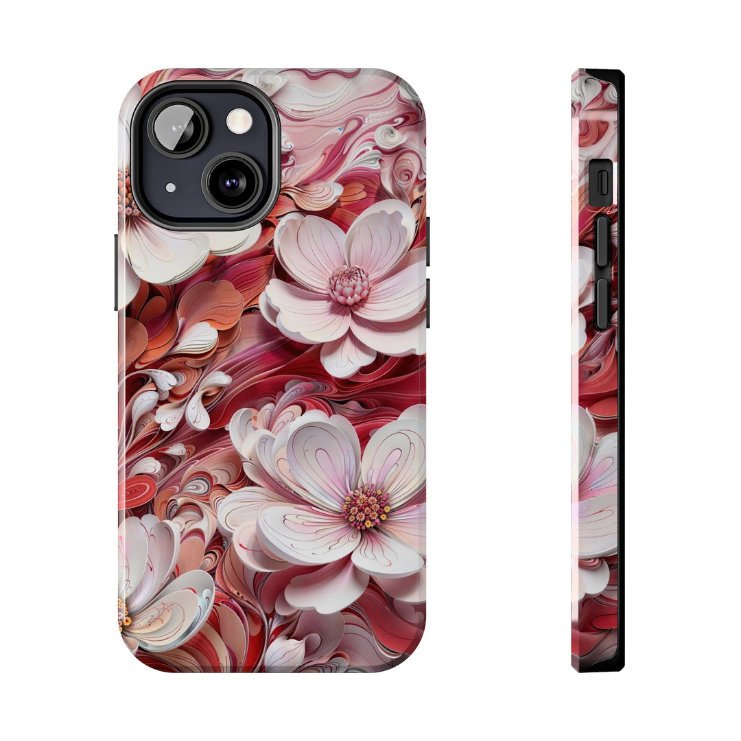 Swirling Floral Abundance - Tough Phone Case - Phone Case - g(0D·IO) - iPhone 13 Mini - -