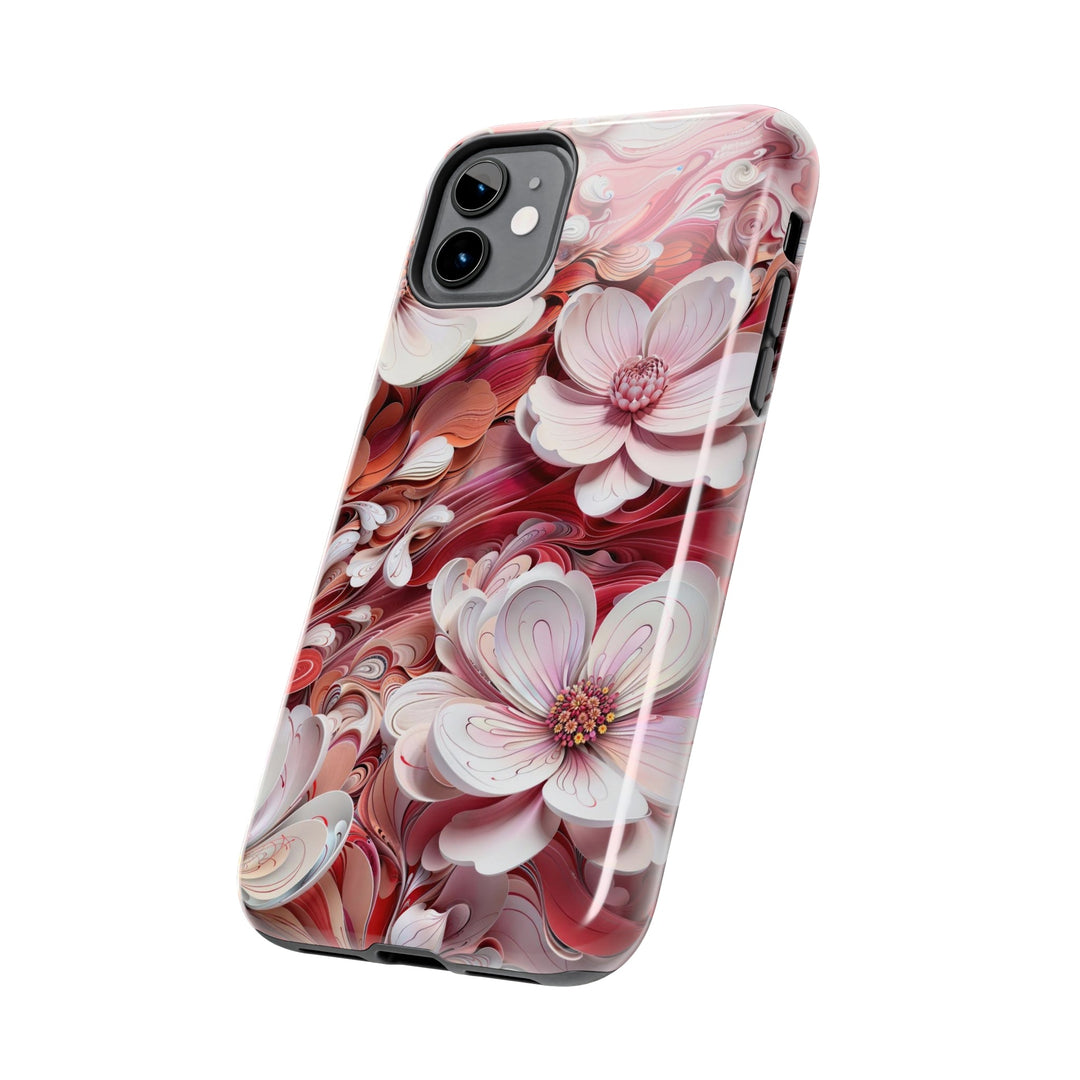 Swirling Floral Abundance - Tough Phone Case - Phone Case - g(0D·IO) - iPhone 13 Mini - -