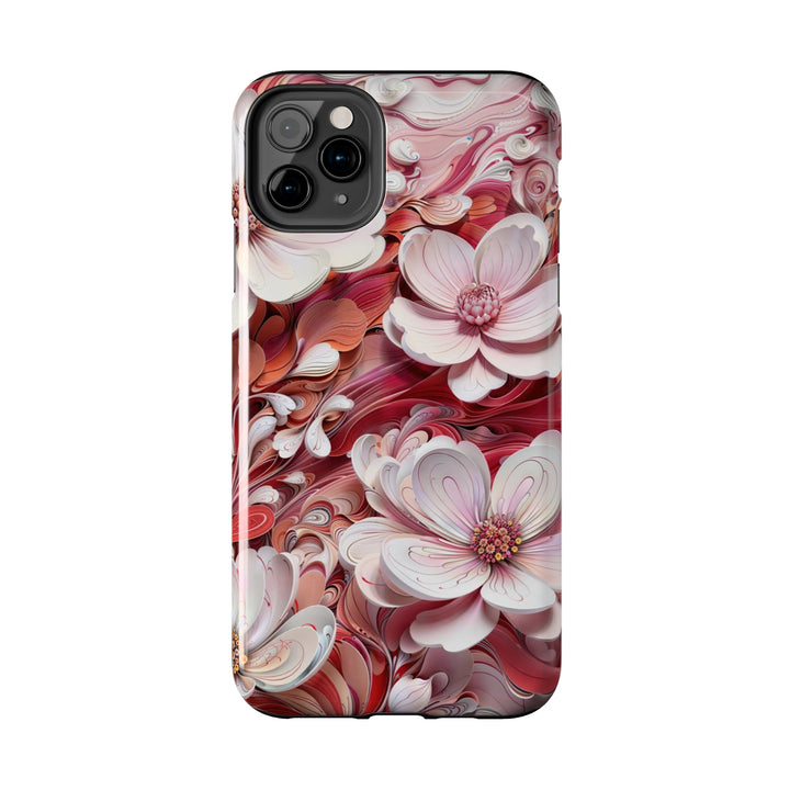 Swirling Floral Abundance - Tough Phone Case - Phone Case - g(0D·IO) - iPhone 13 Mini - -