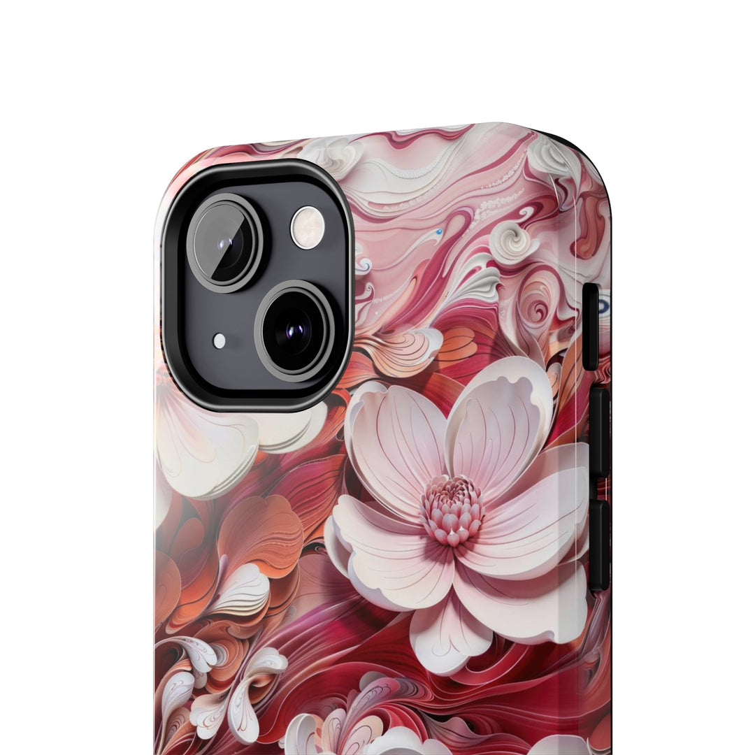 Swirling Floral Abundance - Tough Phone Case - Phone Case - g(0D·IO) - iPhone 13 Mini - -