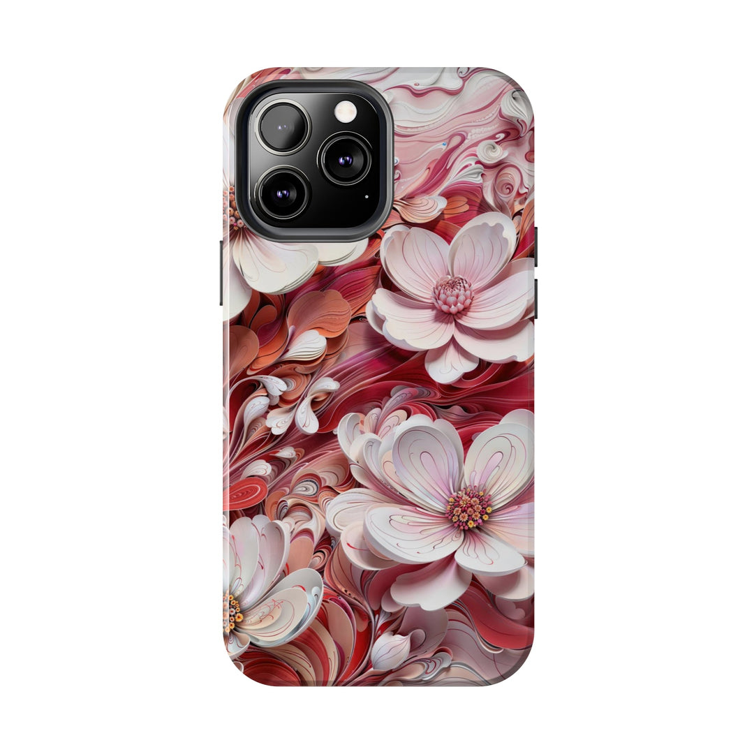 Swirling Floral Abundance - Tough Phone Case - Phone Case - g(0D·IO) - iPhone 13 Mini - -