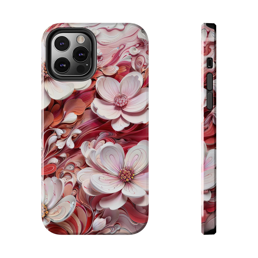 Swirling Floral Abundance - Tough Phone Case - Phone Case - g(0D·IO) - iPhone 12 Pro - -