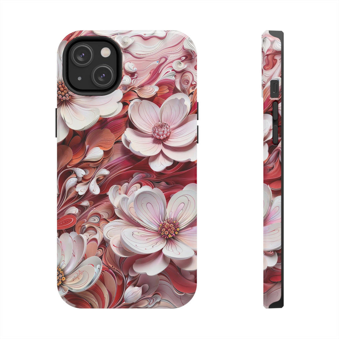 Swirling Floral Abundance - Tough Phone Case - Phone Case - g(0D·IO) - iPhone 14 Plus - -