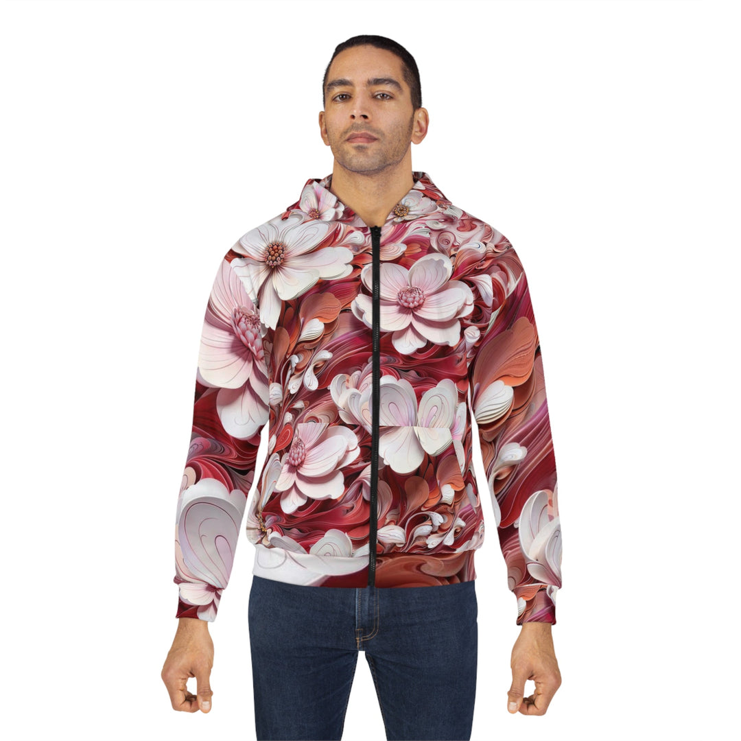 Swirling Floral Abundance - Unisex Zip Hoodie - All Over Prints - g(0D·IO) - XS - -