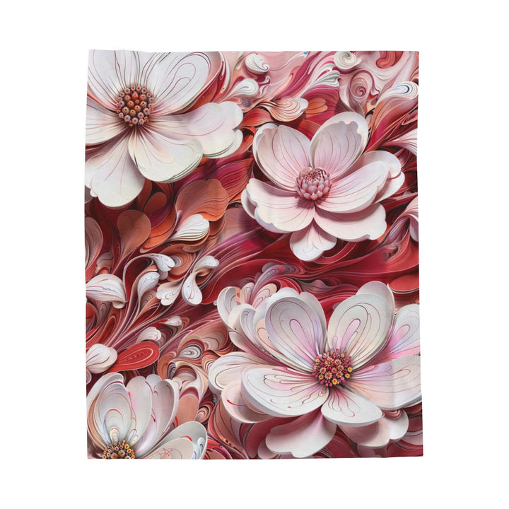 Swirling Floral Abundance - Velveteen Plush Blanket - All Over Prints - g(0D·IO) - 50" × 60" - -