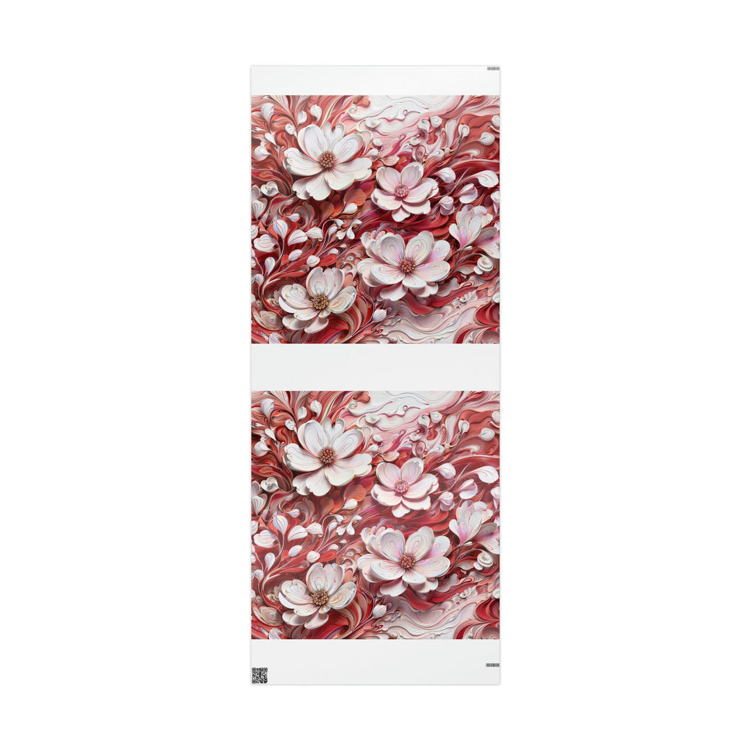 Swirling Floral Abundance - Wrapping Paper - Home Decor - g(0D·IO) - 30'' x 72'' - Glossy -