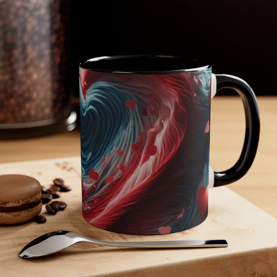 Swirling Heart Embrace - Accent Coffee Mug - Mug - g(0D·IO) - Pink - 11oz -