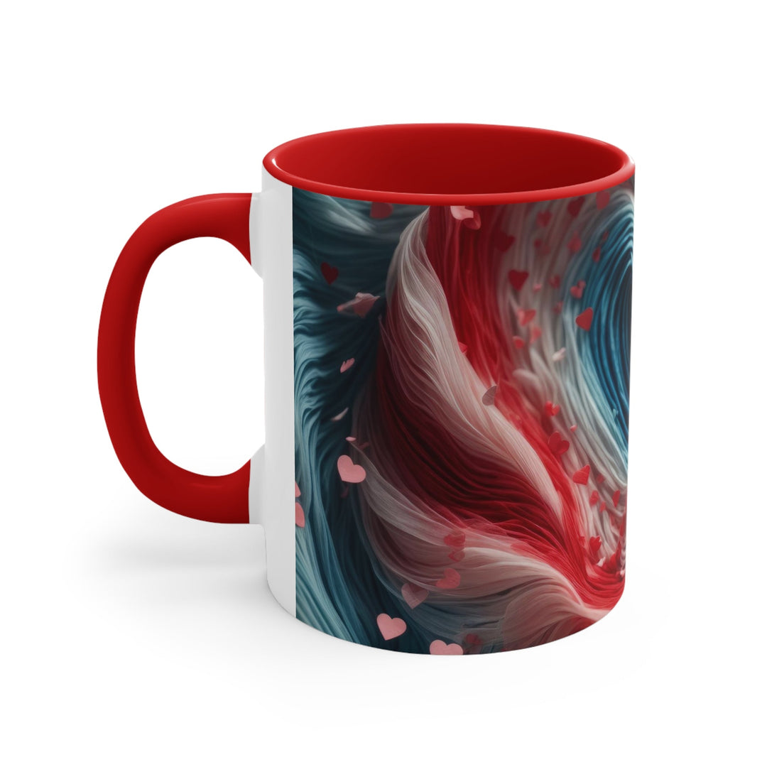 Swirling Heart Embrace - Accent Coffee Mug - Mug - g(0D·IO) - Pink - 11oz -