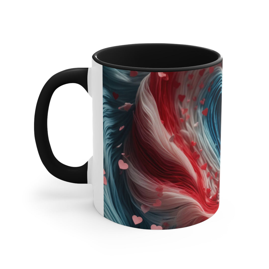 Swirling Heart Embrace - Accent Coffee Mug - Mug - g(0D·IO) - Pink - 11oz -