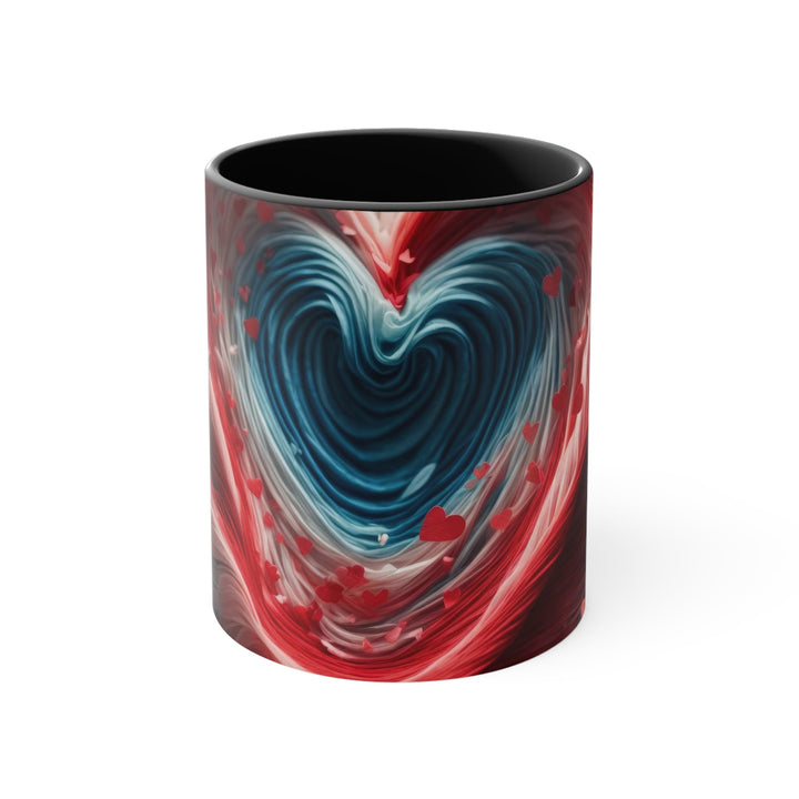 Swirling Heart Embrace - Accent Coffee Mug - Mug - g(0D·IO) - Black - 11oz -