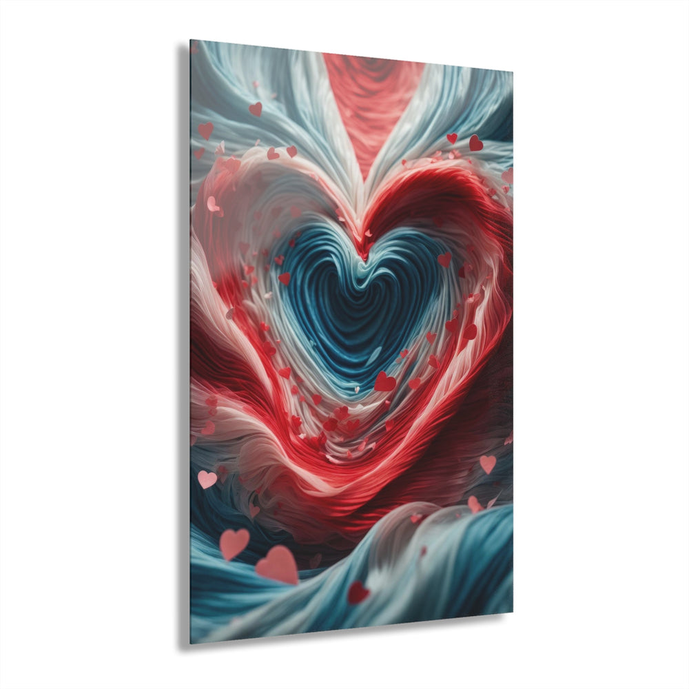 Swirling Heart Embrace - Acrylic Prints (French Cleat Hanging) - Home Decor - g(0D·IO) - 24" x 36" (Vertical) - 0.25'' -