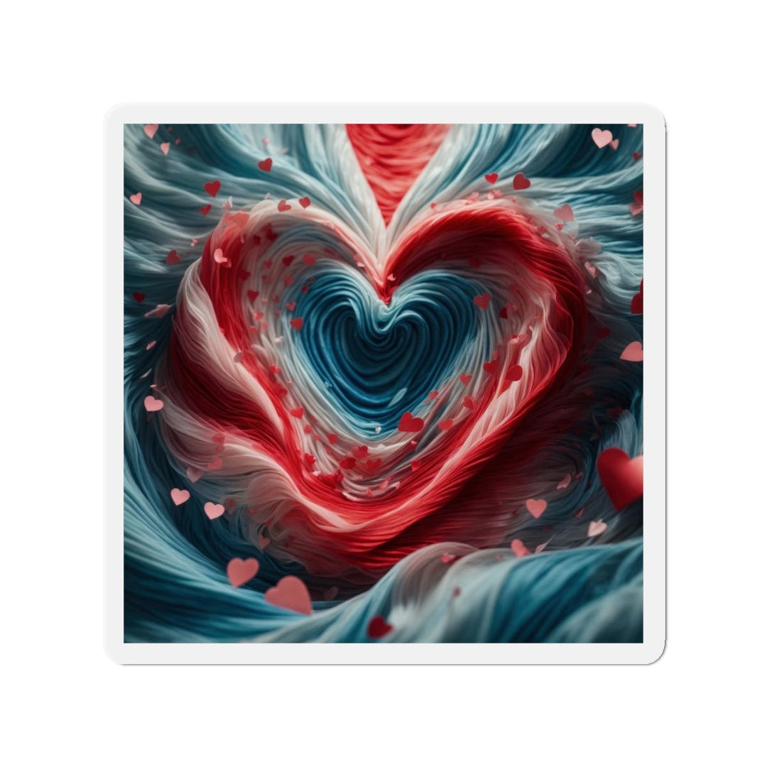 Swirling Heart Embrace - Die-cut Magnet - Home Decor - g(0D·IO) - 4" x 4" - Die-Cut - 1 pc