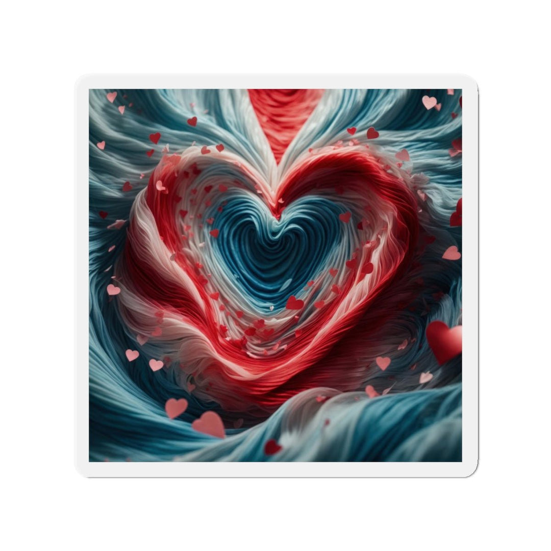 Swirling Heart Embrace - Die-cut Magnet - Home Decor - g(0D·IO) - 5" x 5" - Die-Cut - 1 pc