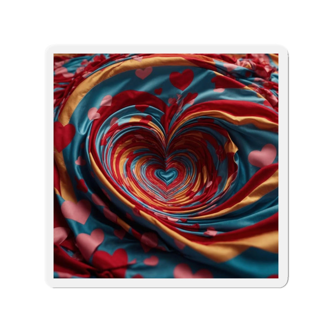 Swirling Heart Embrace - Die-cut Magnet - Home Decor - g(0D·IO) - 5" x 5" - Die-Cut - 1 pc