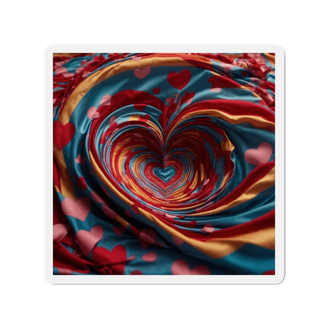 Swirling Heart Embrace - Die-cut Magnet - Home Decor - g(0D·IO) - 6 × 6" - Die-Cut - 1 pc