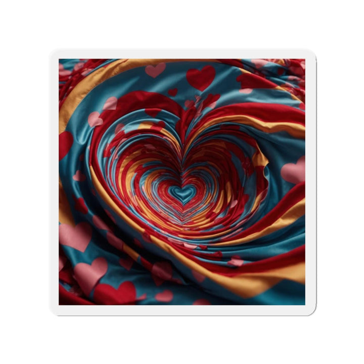 Swirling Heart Embrace - Die-cut Magnet - Home Decor - g(0D·IO) - 2" x 2" - Die-Cut - 1 pc